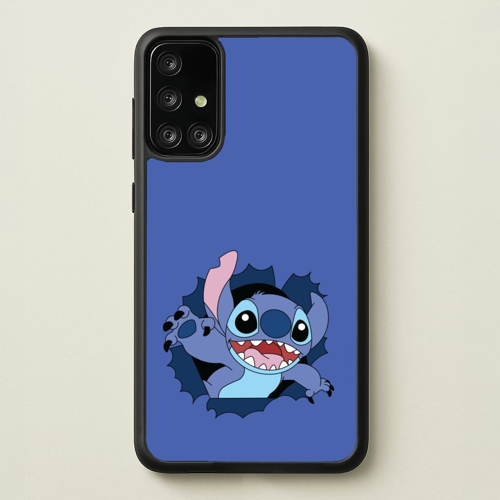 Torn Blue Alien - Disney Phone Case for Galaxy A71