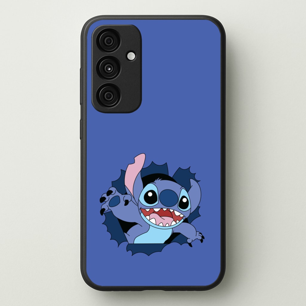 Torn Blue Alien - Disney Phone Case for Galaxy A35