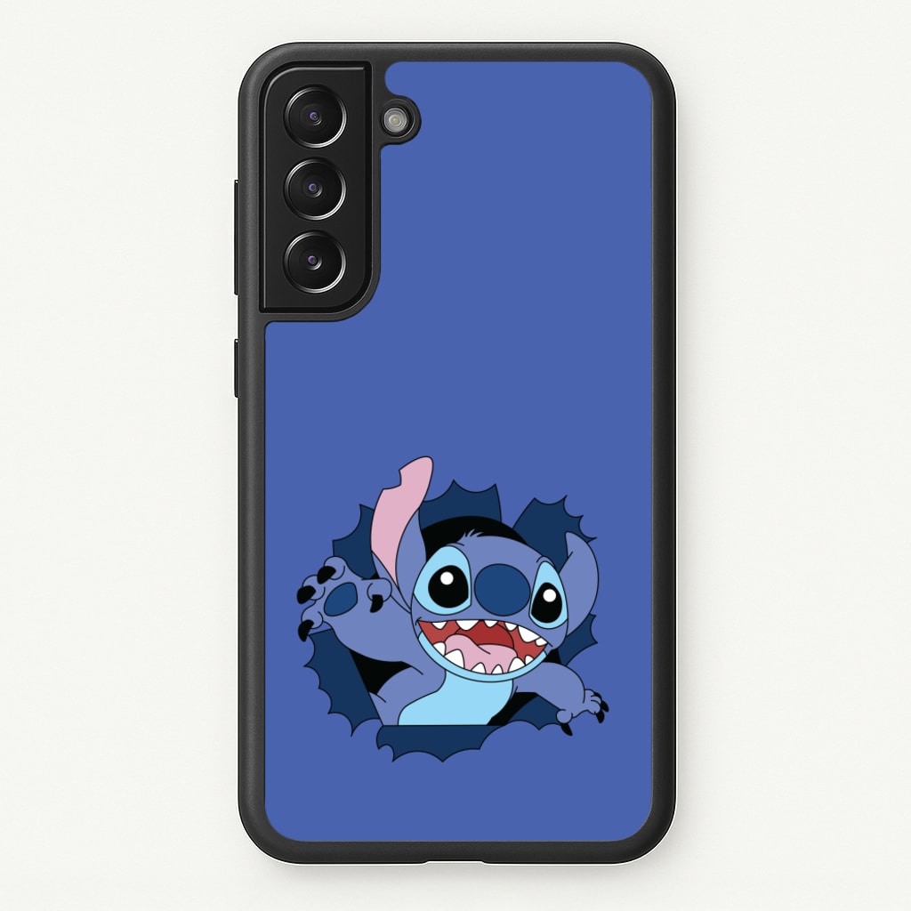 Torn Blue Alien - Disney Phone Case for Galaxy S22