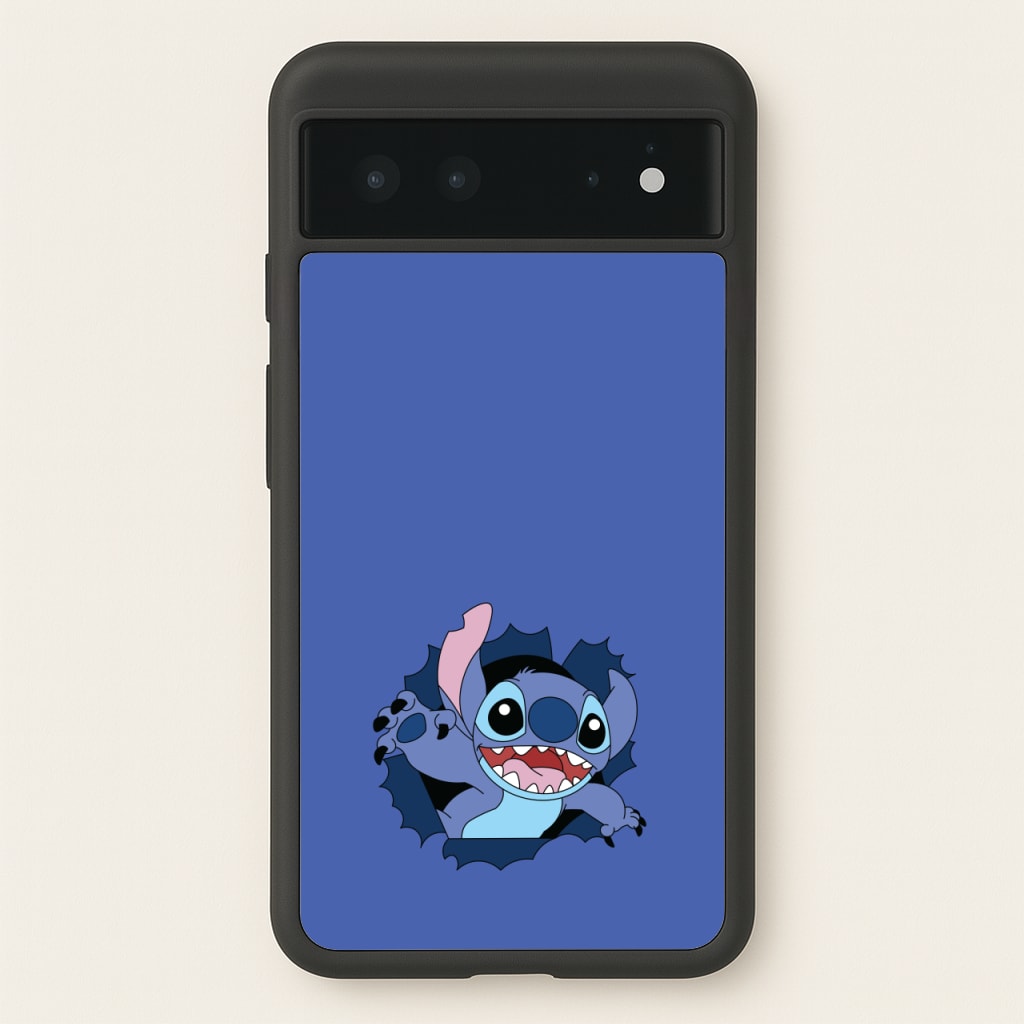 Torn Blue Alien - Disney Phone Case for Google Pixel 6