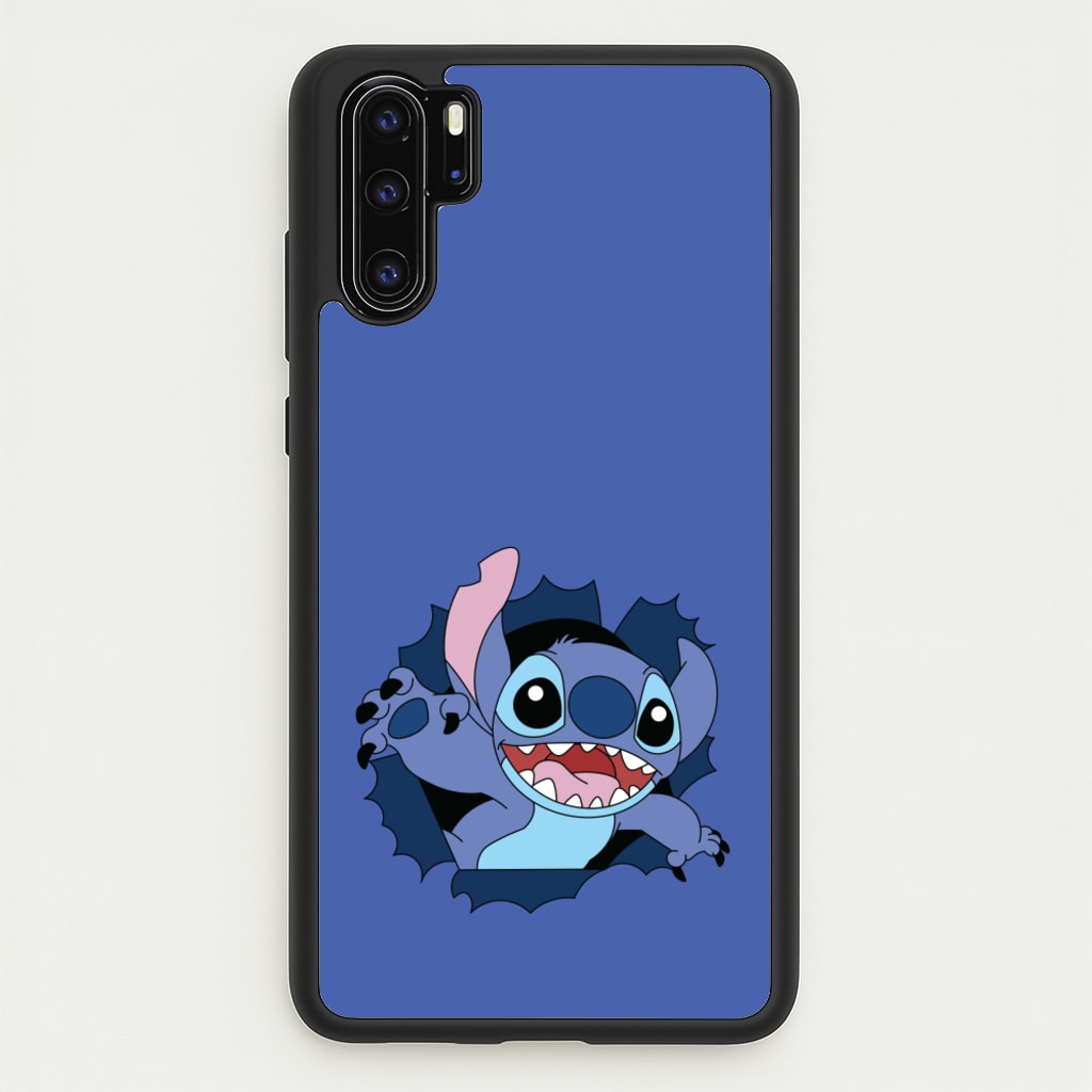 Torn Blue Alien - Disney Phone Case for Huawei P30 Pro