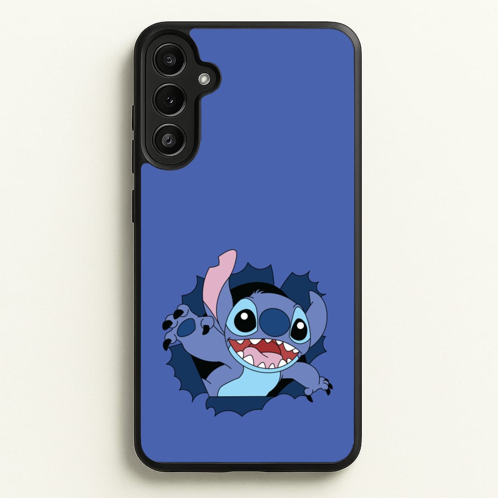 Torn Blue Alien - Disney Phone Case for Galaxy A34