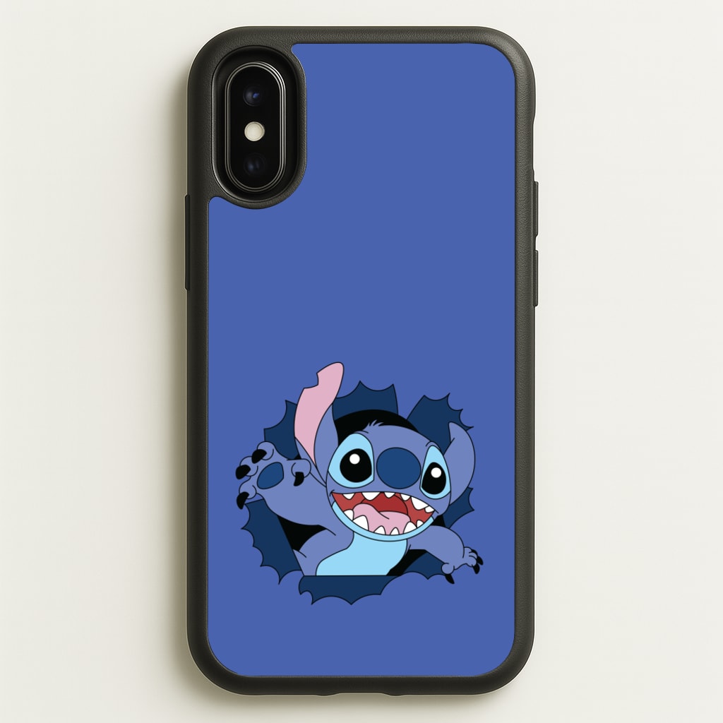 Torn Blue Alien - Disney Phone Case for iPhone X / XS