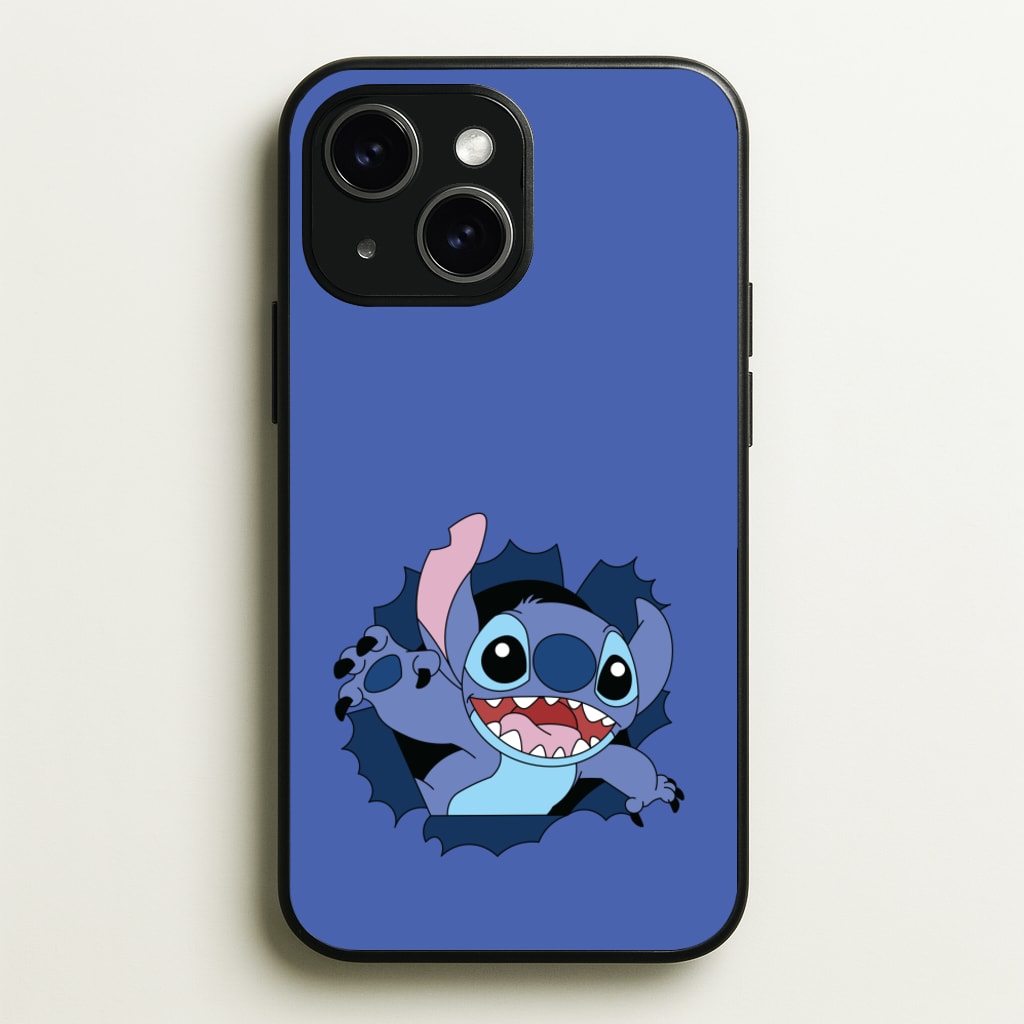 Torn Blue Alien - Disney Phone Case for iPhone 14