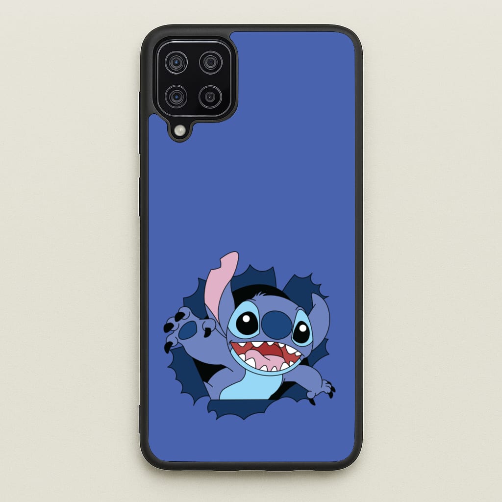 Torn Blue Alien - Disney Phone Case for Galaxy A12