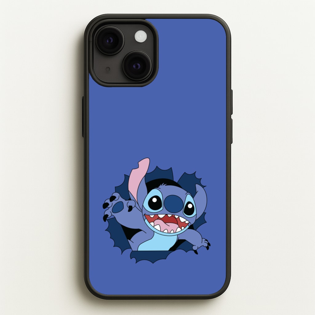 Torn Blue Alien - Disney Phone Case for iPhone 13 Mini