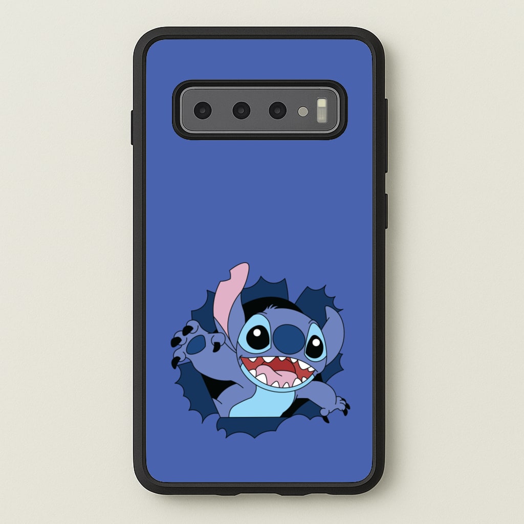 Torn Blue Alien - Disney Phone Case for Galaxy S10 Plus