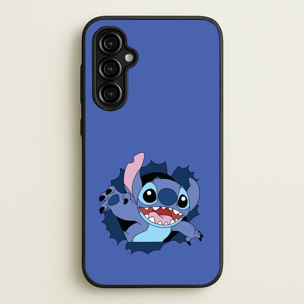 Torn Blue Alien - Disney Phone Case for Galaxy A54