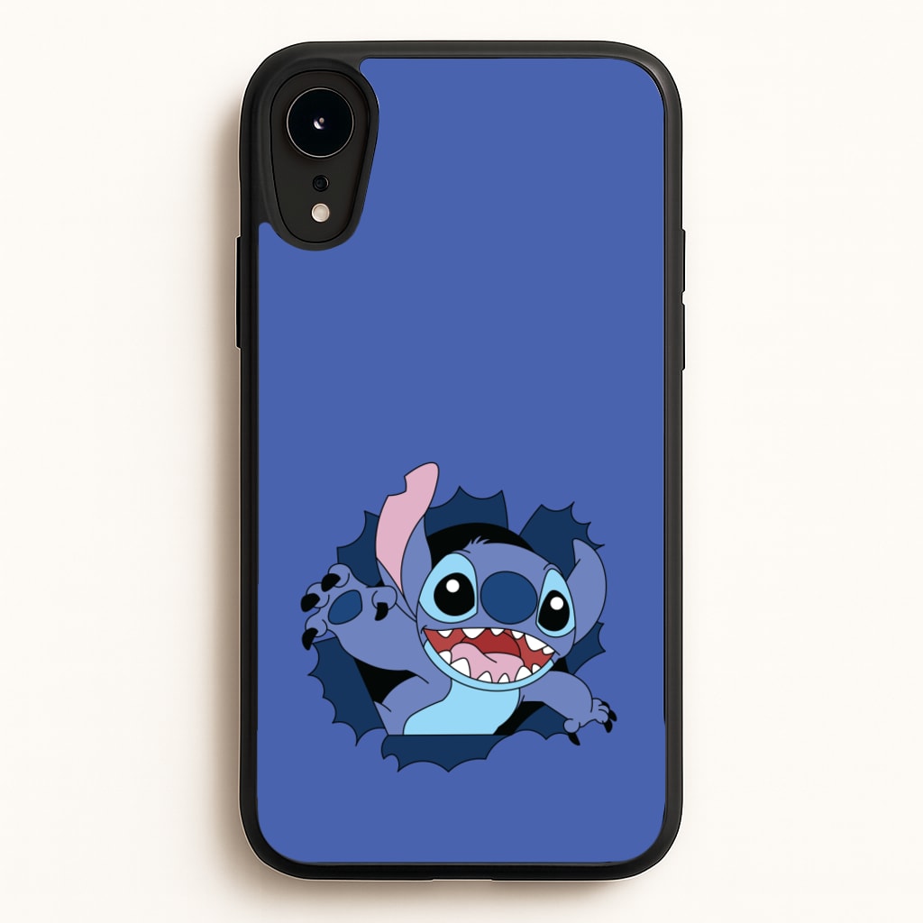Torn Blue Alien - Disney Phone Case for iPhone XR