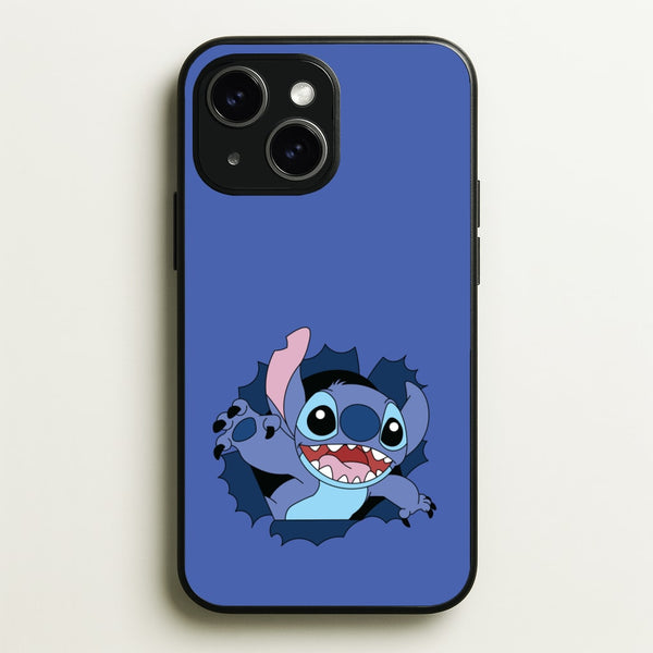 Torn Blue Alien - Disney Phone Case for iPhone 15