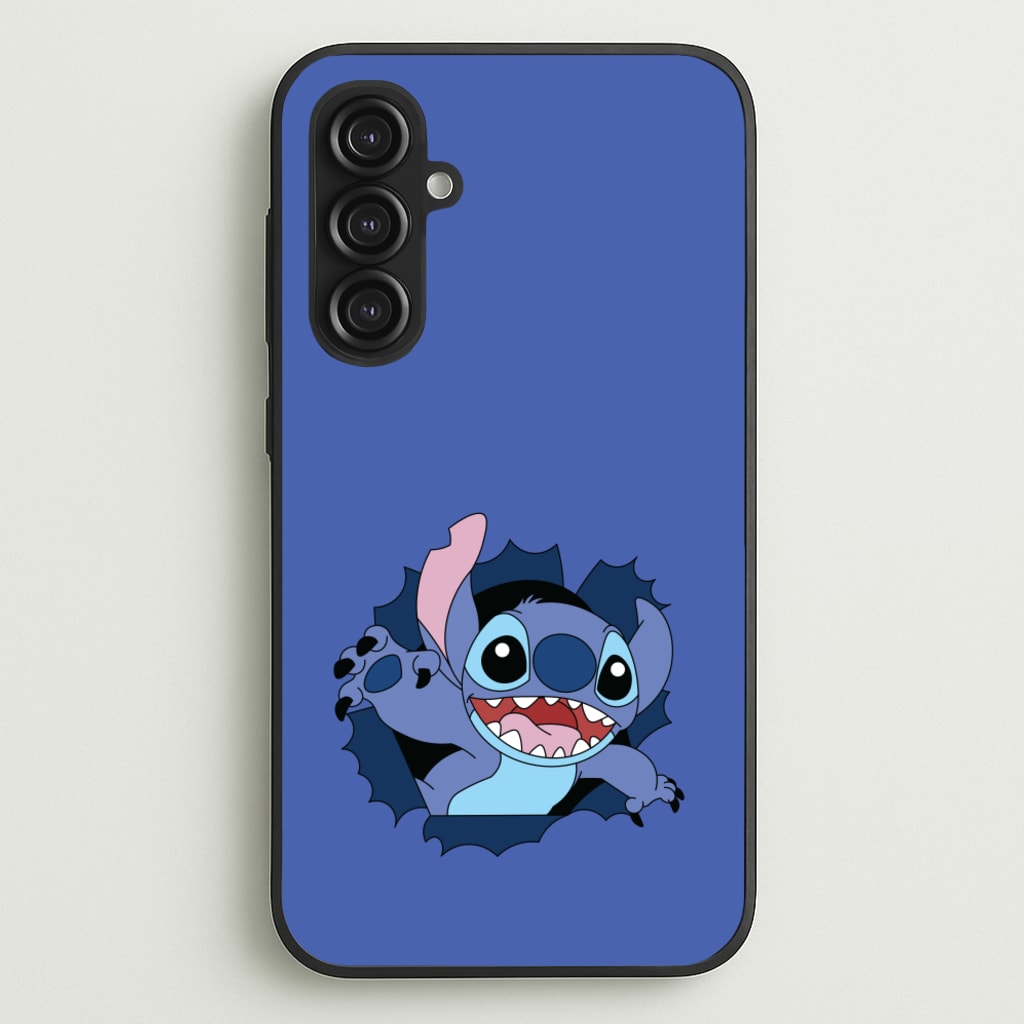 Torn Blue Alien - Disney Phone Case for Galaxy S23FE