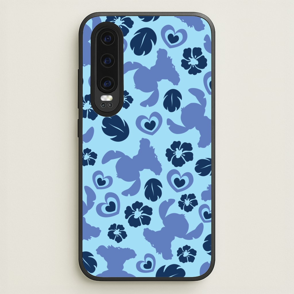 Blue Alien Silhouette Pattern - Disney Phone Case for Huawei P30