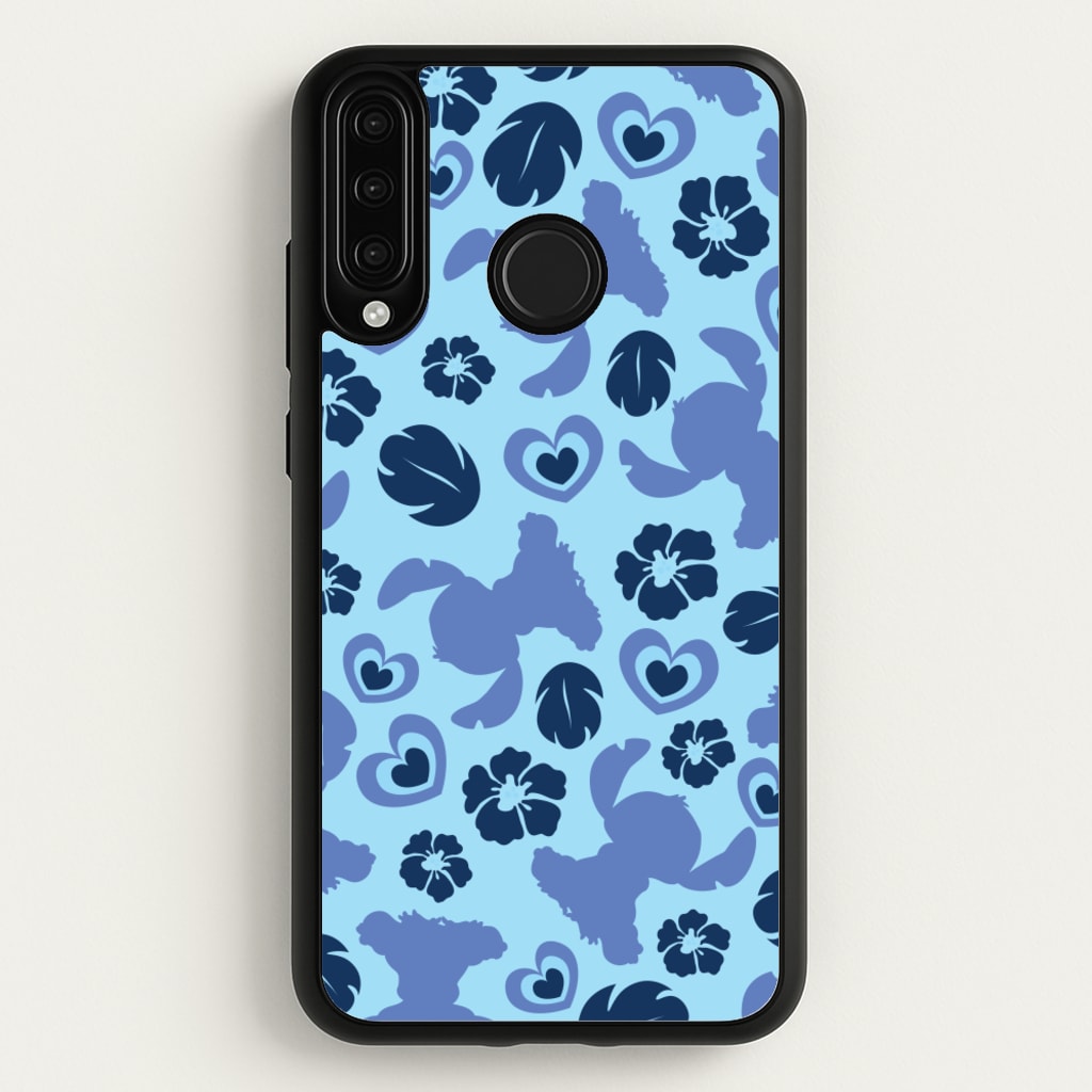 Blue Alien Silhouette Pattern - Disney Phone Case for Huawei P30 Lite