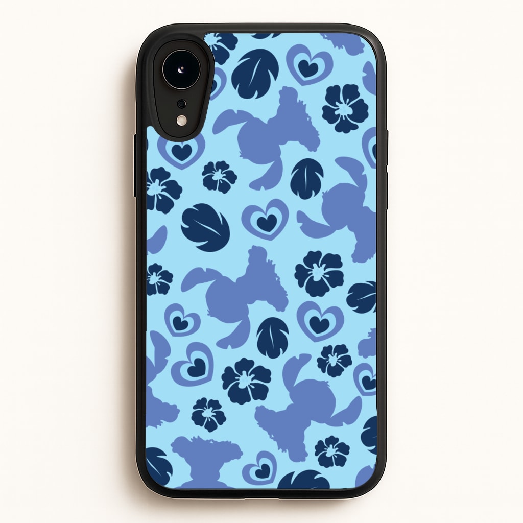 Blue Alien Silhouette Pattern - Disney Phone Case for iPhone XR