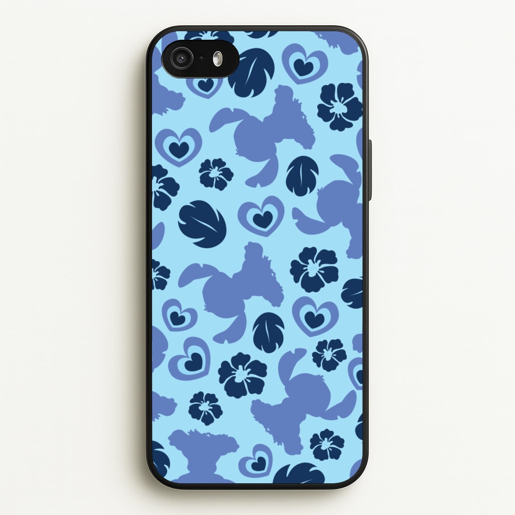 Blue Alien Silhouette Pattern - Disney Phone Case for iPhone 5 / 5s / SE 2016