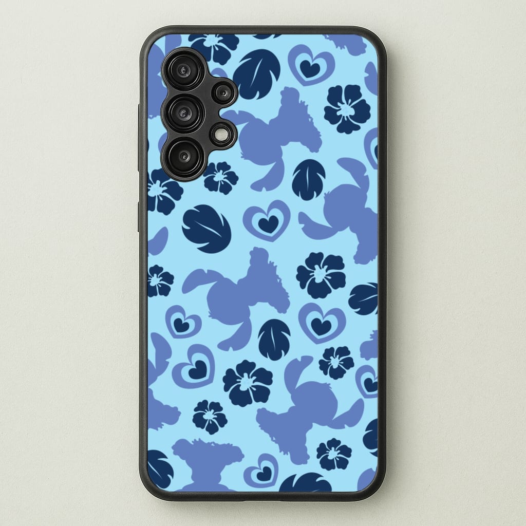 Blue Alien Silhouette Pattern - Disney Phone Case for Galaxy A13