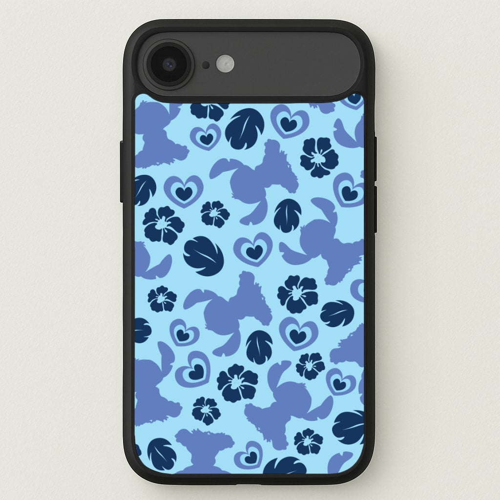 Blue Alien Silhouette Pattern Phone Case for iPhone 17 Air