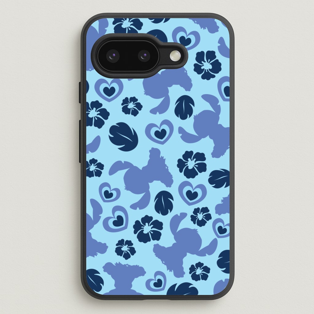 Blue Alien Silhouette Pattern - Disney Phone Case for Google Pixel 9a