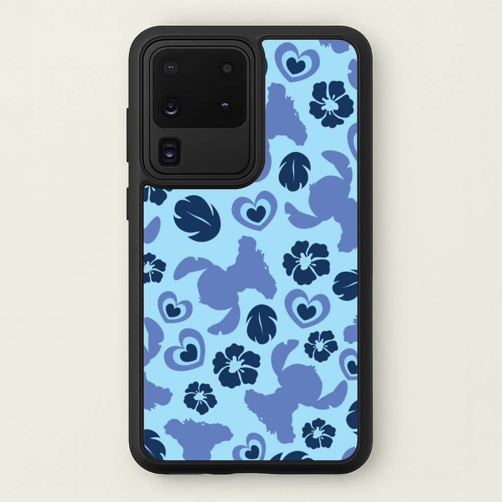 Blue Alien Silhouette Pattern - Disney Phone Case for Galaxy S20 Ultra