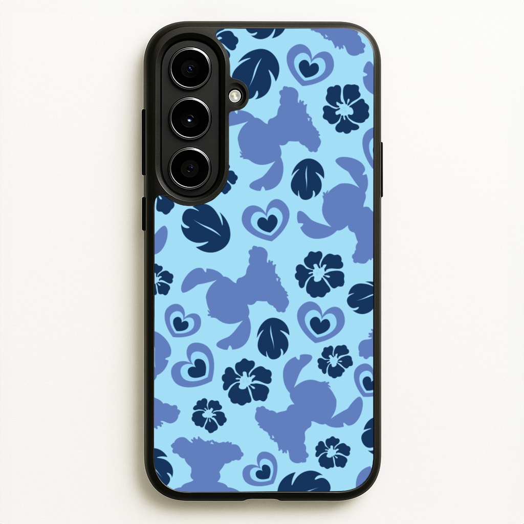 Blue Alien Silhouette Pattern - Disney Phone Case for Galaxy A56