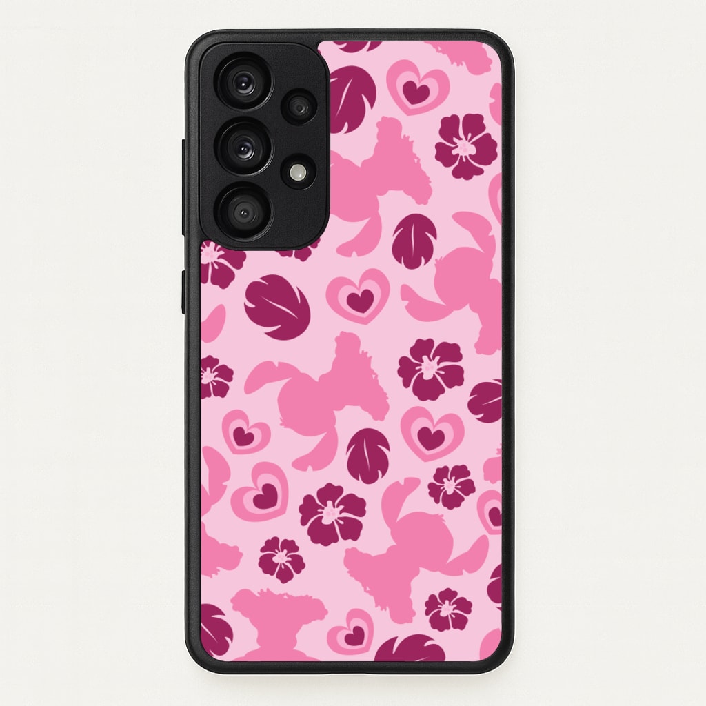 Pink Alien Silhouette Pattern - Disney Phone Case for Galaxy A53