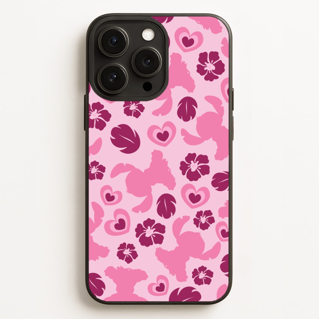 Pink Alien Silhouette Pattern  - Disney Phone Case for iPhone 12 Pro Max