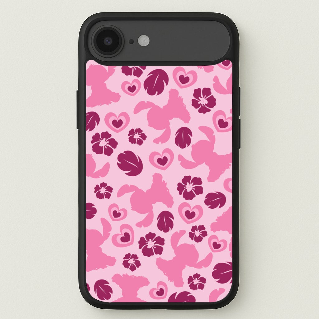 Pink Alien Silhouette Pattern Phone Case for iPhone 17 Air