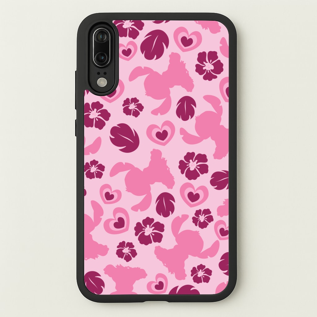 Pink Alien Silhouette Pattern - Disney Phone Case for Huawei P20
