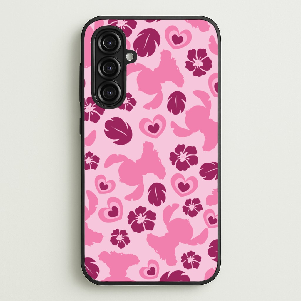 Pink Alien Silhouette Pattern - Disney Phone Case for Galaxy A16
