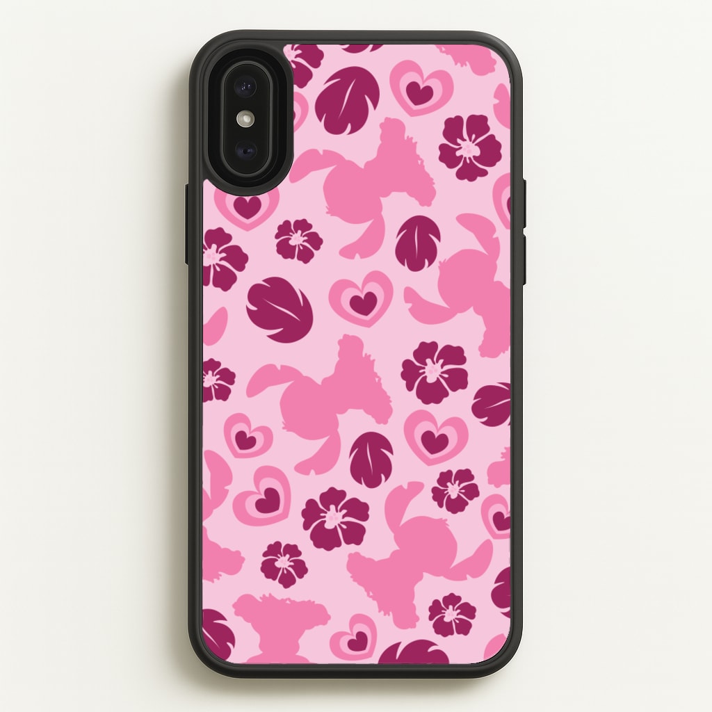 Pink Alien Silhouette Pattern - Disney Phone Case for iPhone XS Max