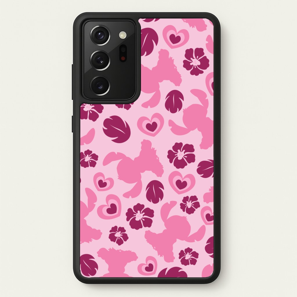 Pink Alien Silhouette Pattern - Disney Phone Case for Galaxy Note 20 Ultra