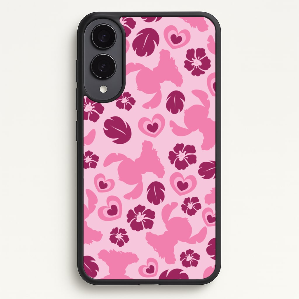 Pink Alien Silhouette Pattern - Disney Phone Case for Galaxy S25 Edge