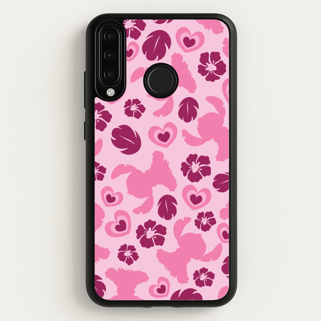 Pink Alien Silhouette Pattern - Disney Phone Case for Huawei P30 Lite