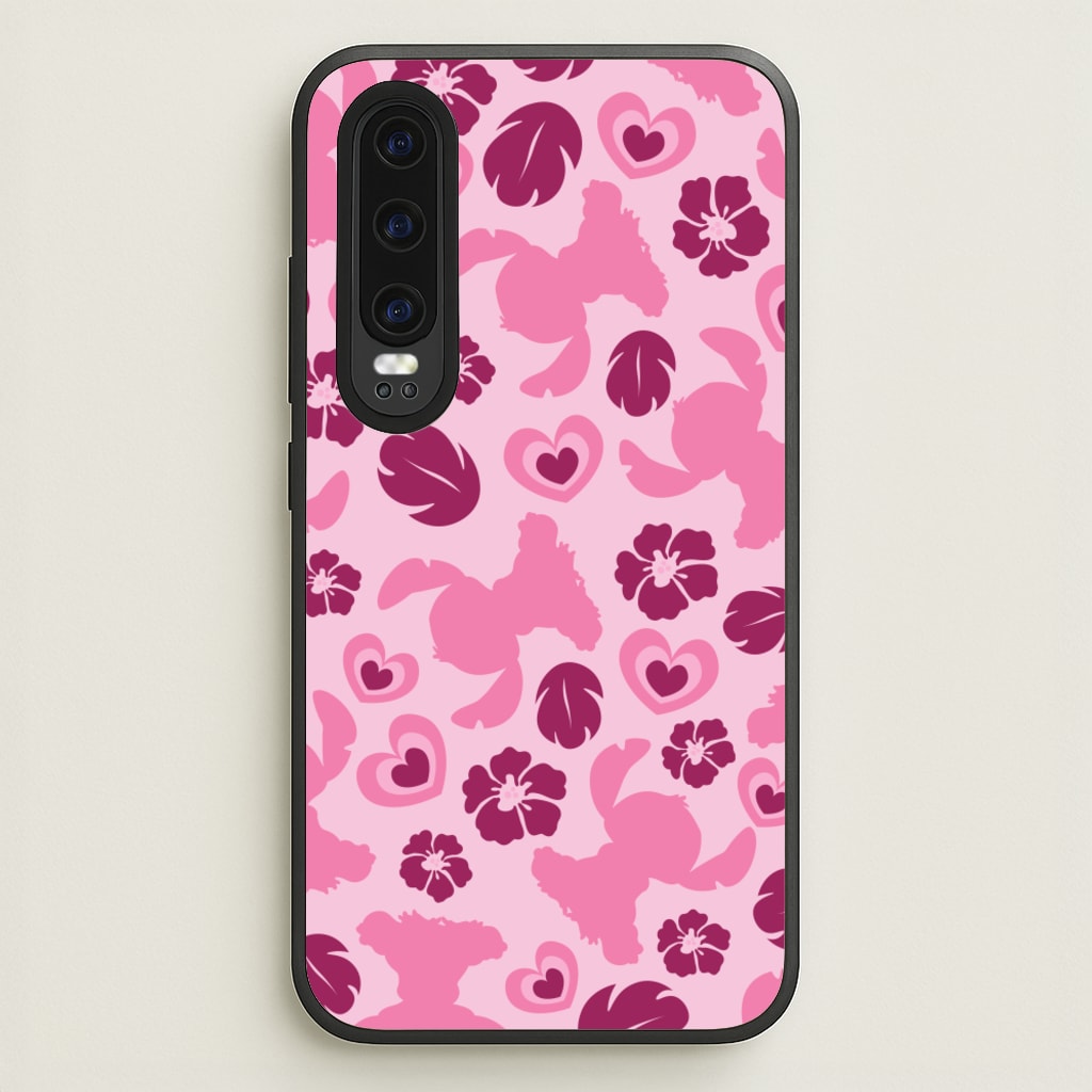 Pink Alien Silhouette Pattern - Disney Phone Case for Huawei P30