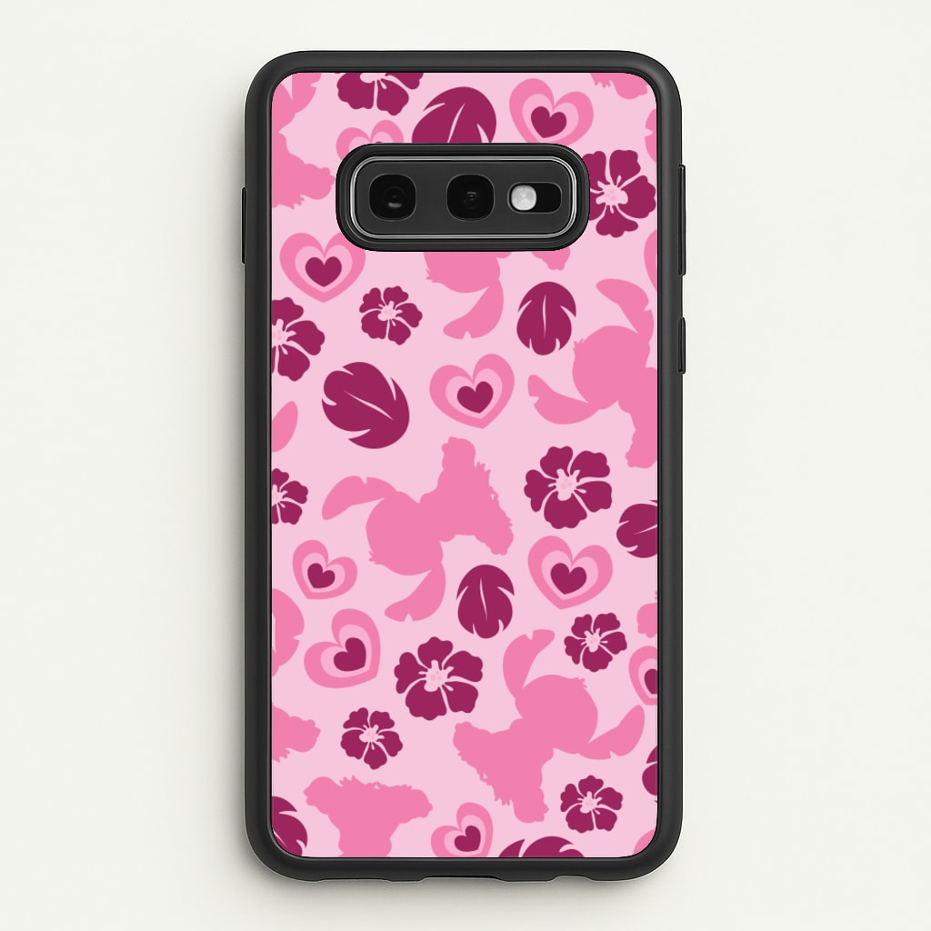Pink Alien Silhouette Pattern - Disney Phone Case for Galaxy S10e
