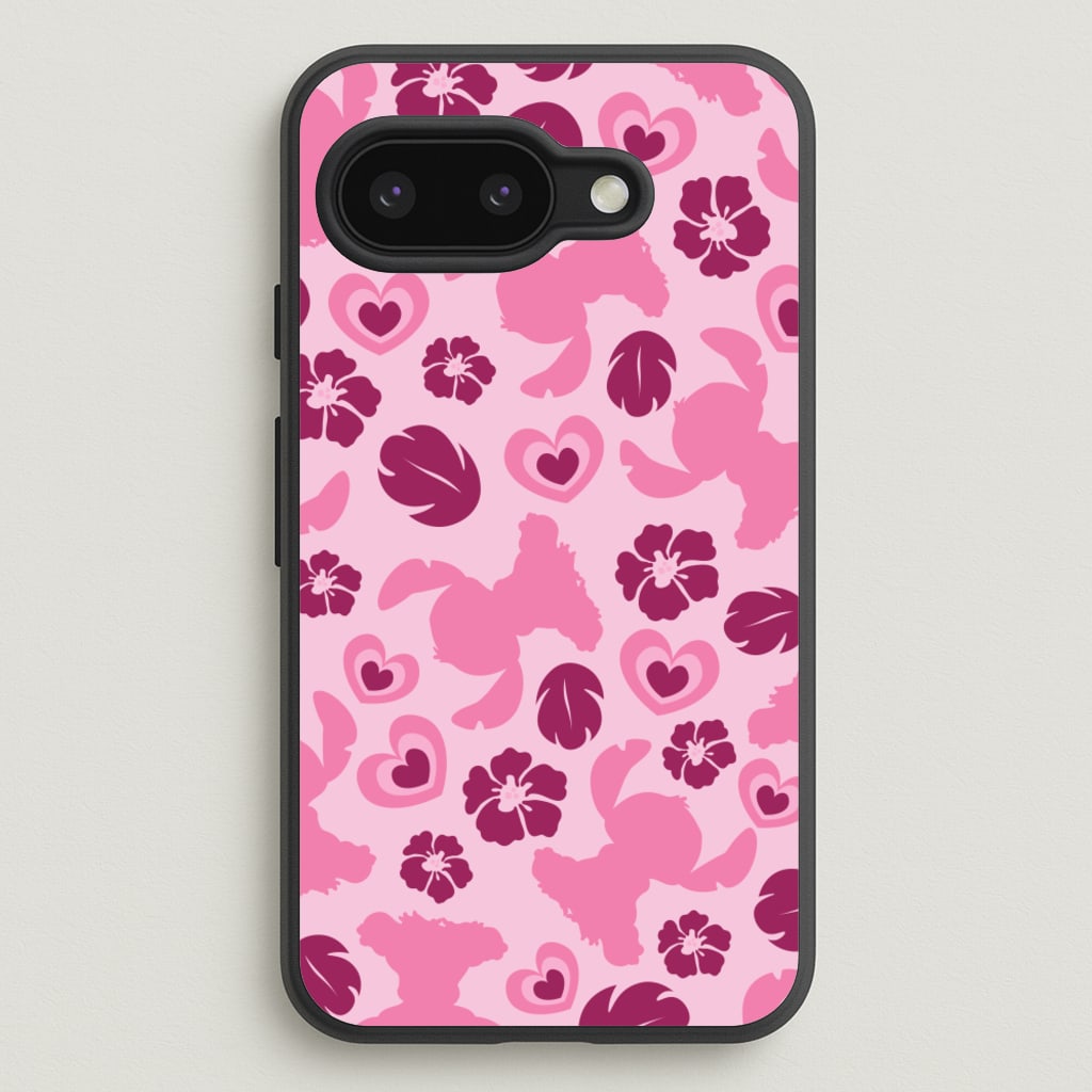 Pink Alien Silhouette Pattern  - Disney Phone Case for Google Pixel 9a