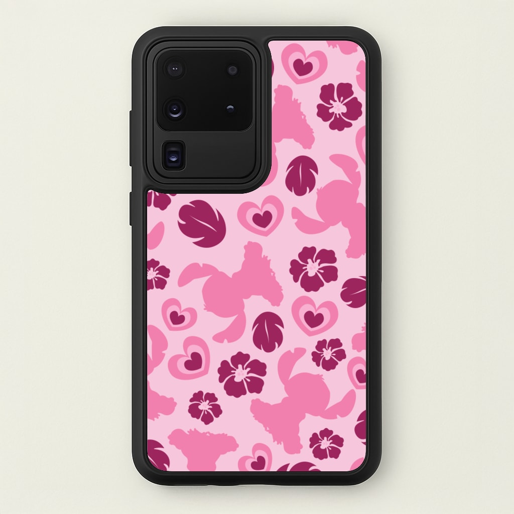 Pink Alien Silhouette Pattern - Disney Phone Case for Galaxy S20 Ultra