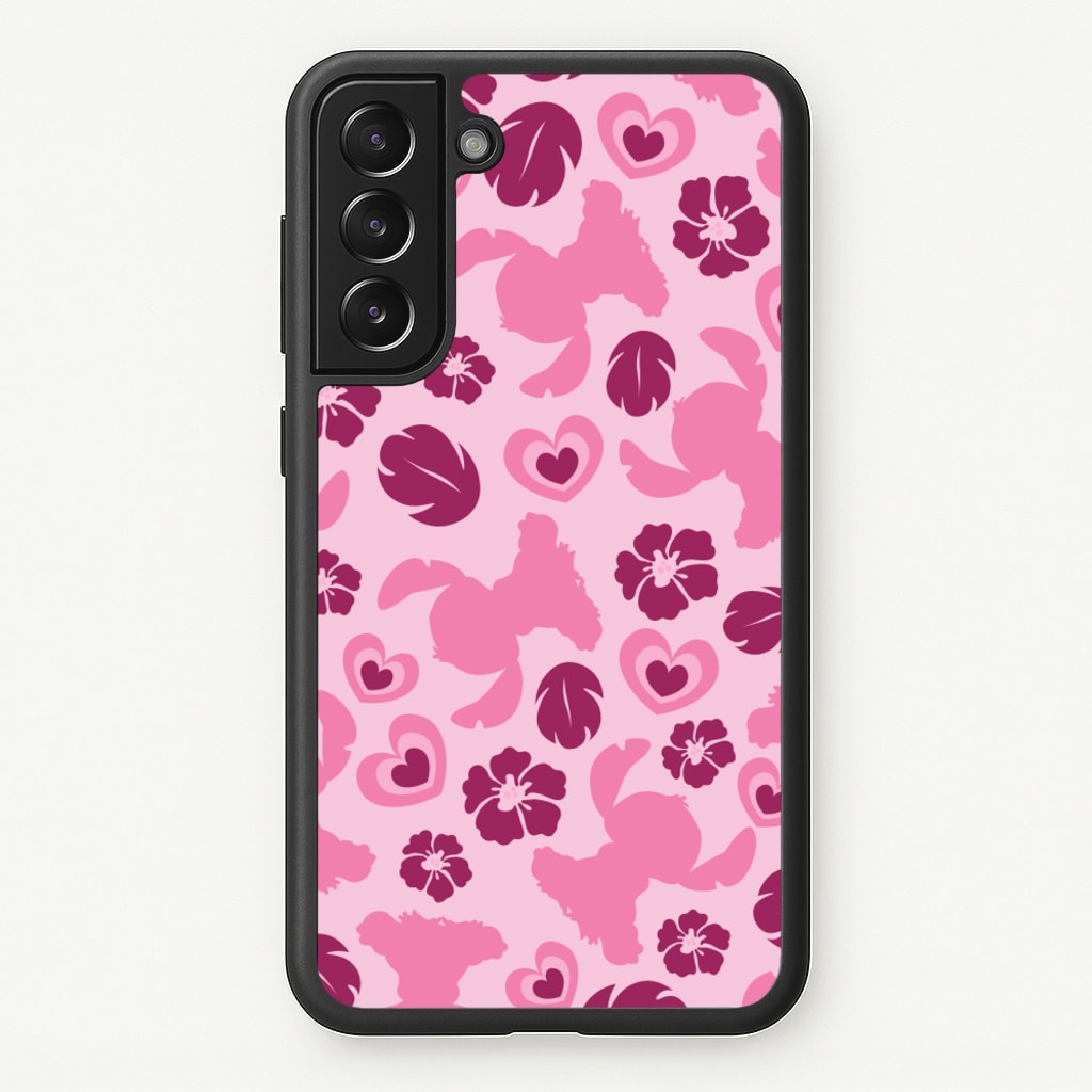 Pink Alien Silhouette Pattern - Disney Phone Case for Galaxy S21 Plus