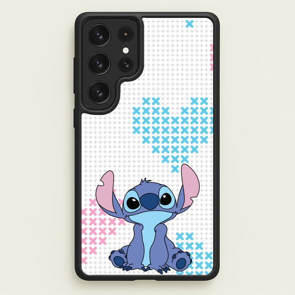 Blue Alien Hearts - Disney Phone Case for Galaxy S22 Ultra