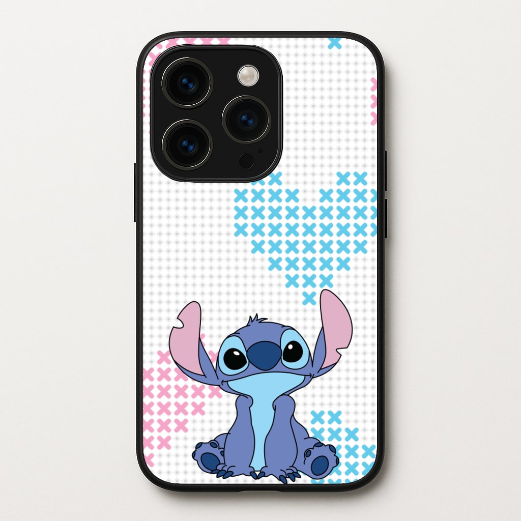 Blue Alien Hearts - Disney Phone Case for iPhone 14 Pro