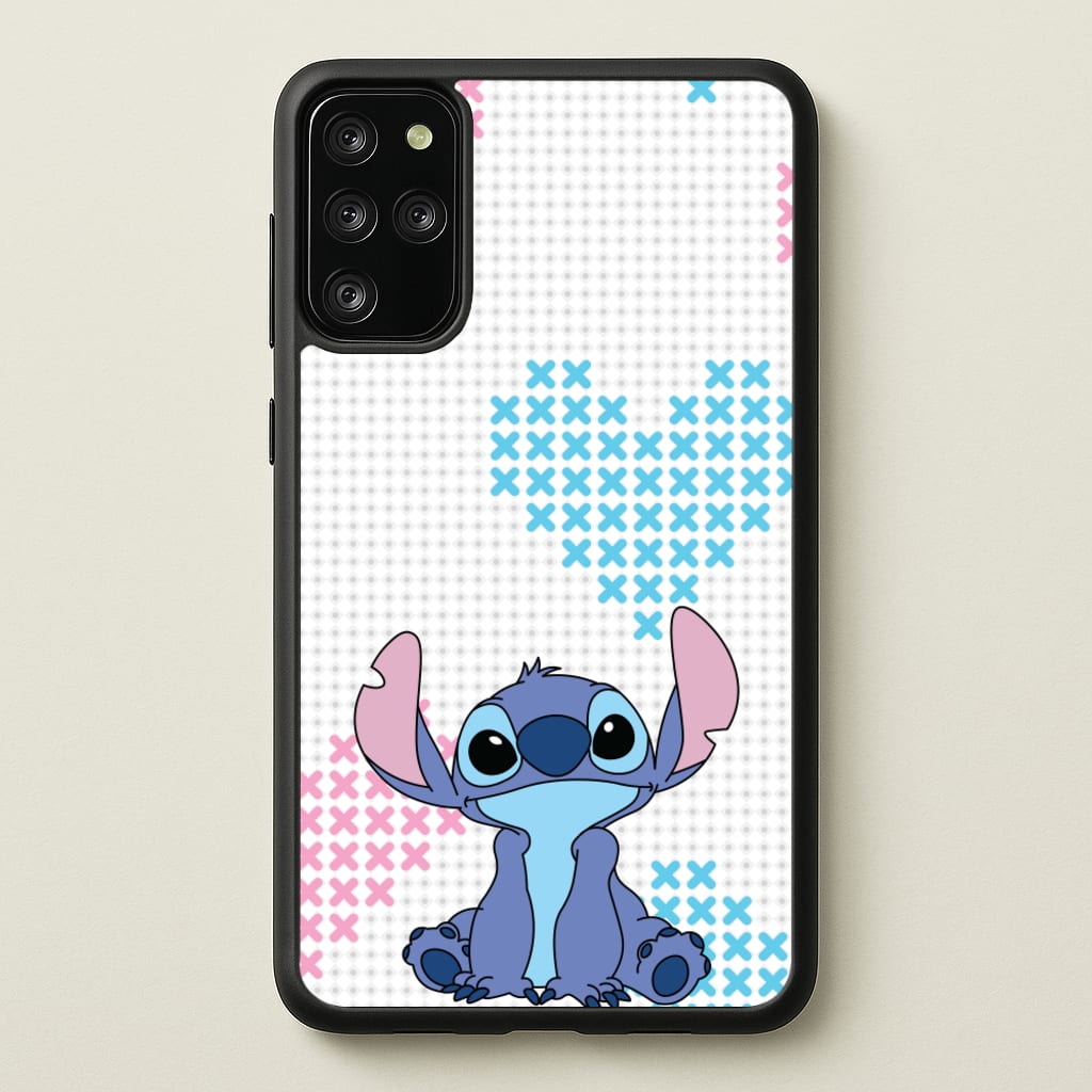 Blue Alien Hearts - Disney Phone Case for Galaxy S20 Plus