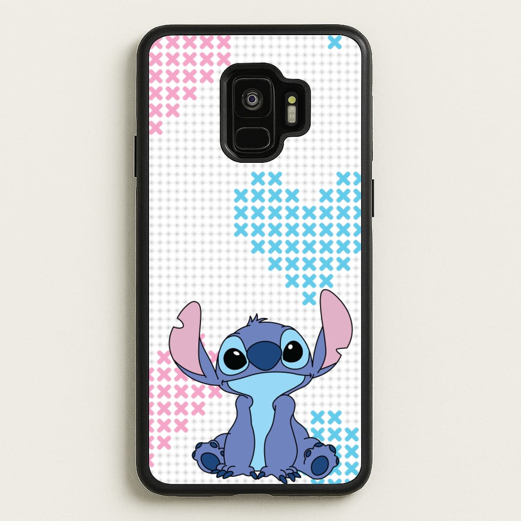 Blue Alien Hearts - Disney Phone Case for Galaxy S9