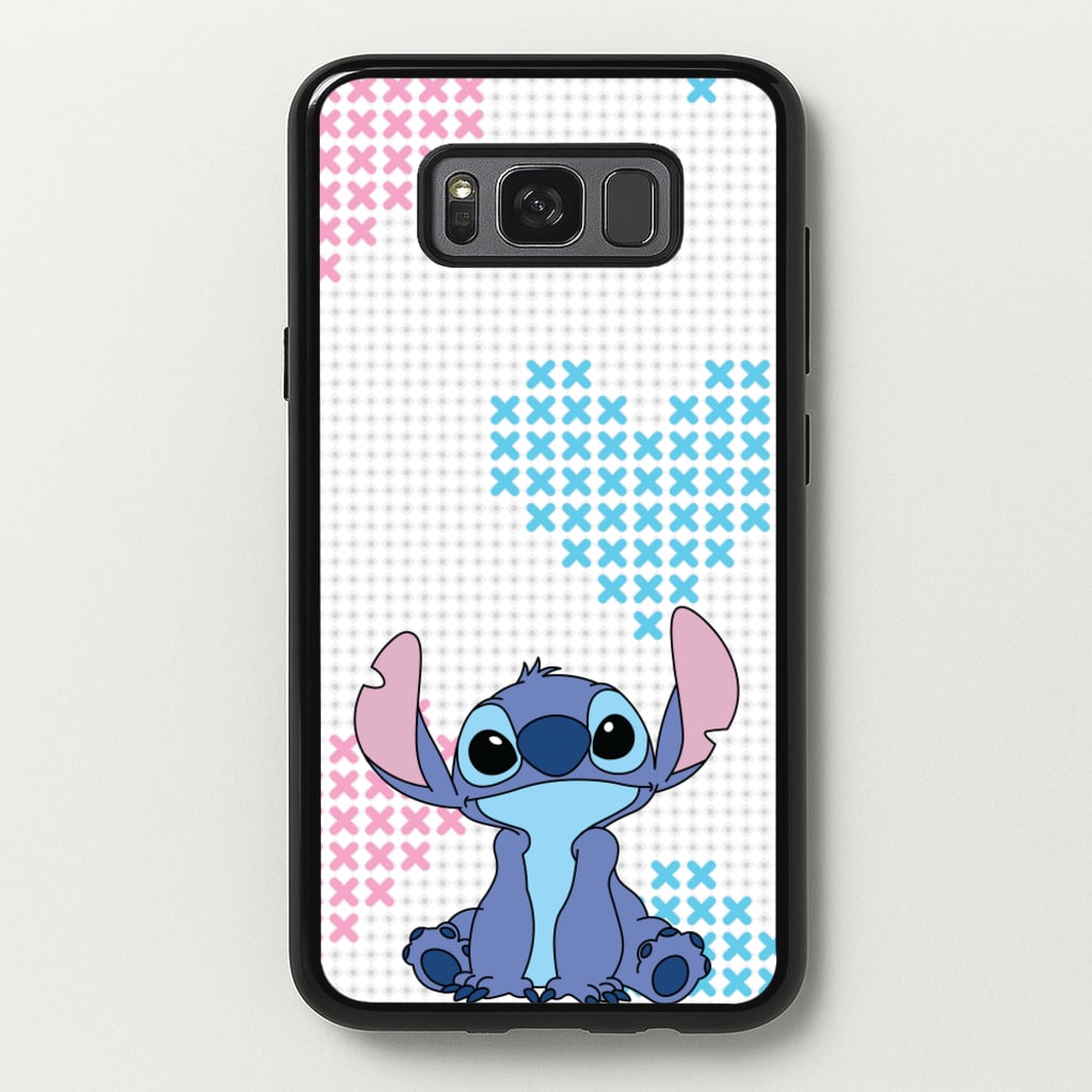 Blue Alien Hearts - Disney Phone Case for Galaxy S8 Plus