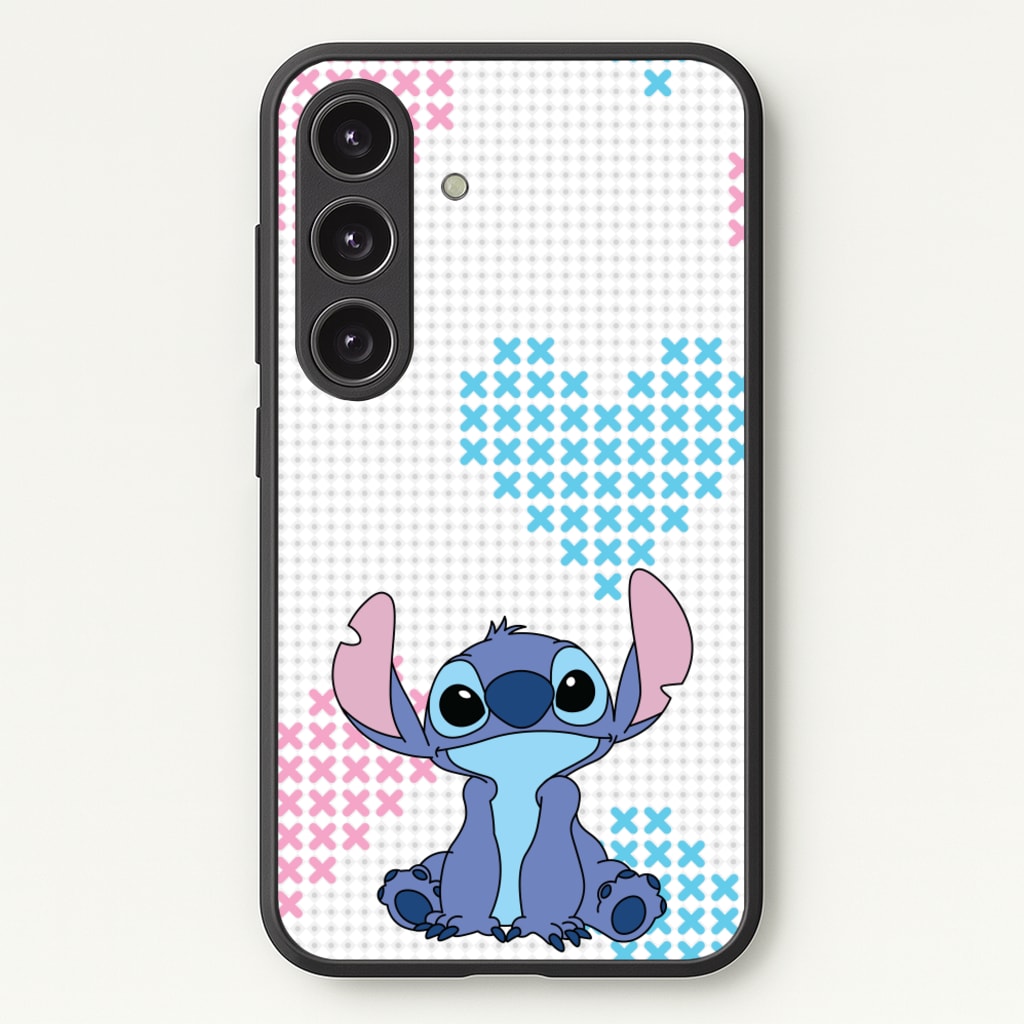 Blue Alien Hearts - Disney Phone Case for Galaxy S24FE