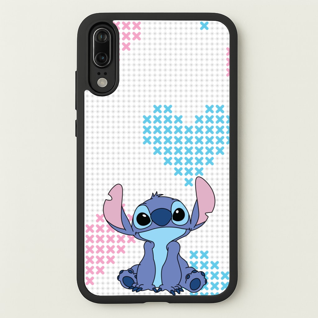 Blue Alien Hearts - Disney Phone Case for Huawei P20