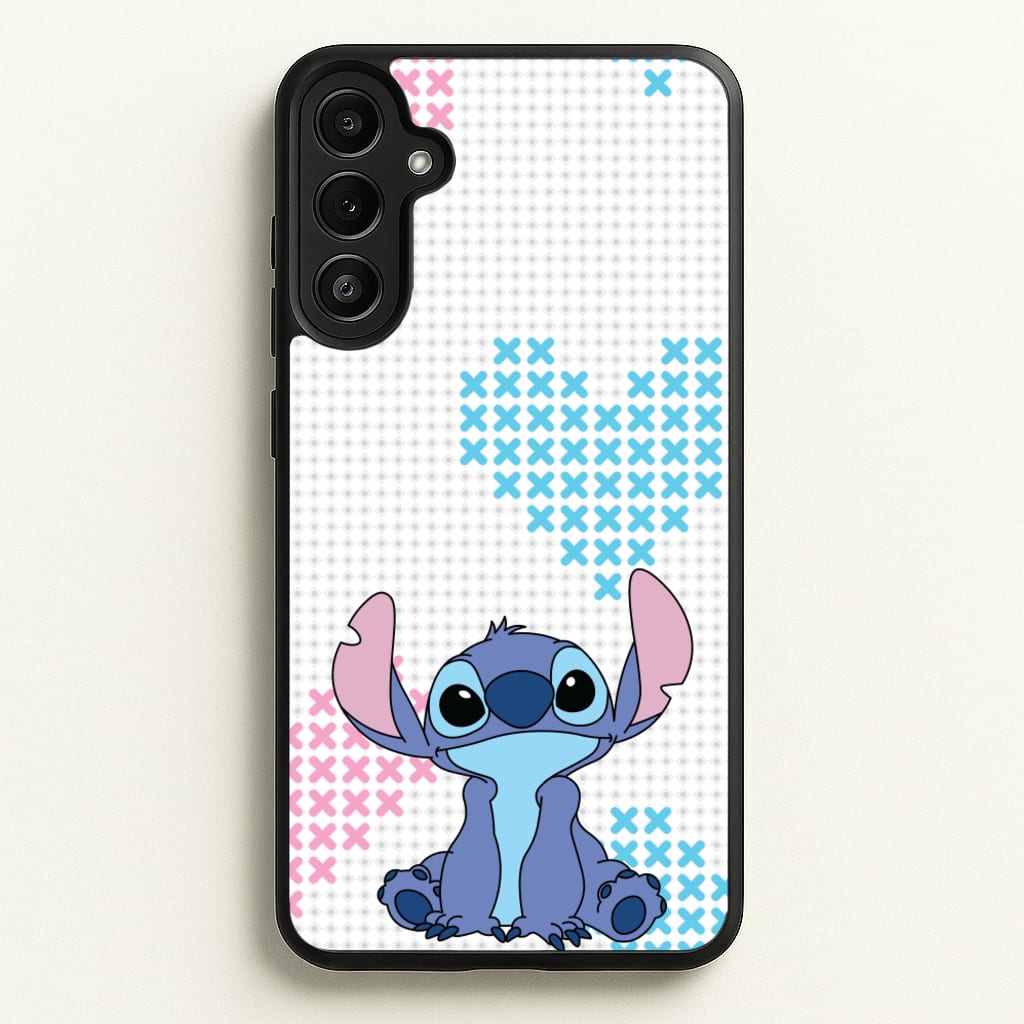 Blue Alien Hearts - Disney Phone Case for Galaxy A36
