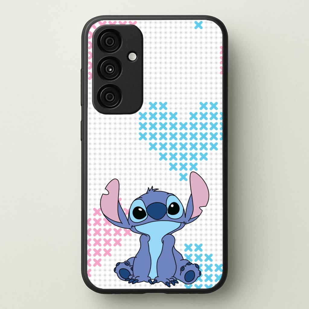 Blue Alien Hearts - Disney Phone Case for Galaxy A55