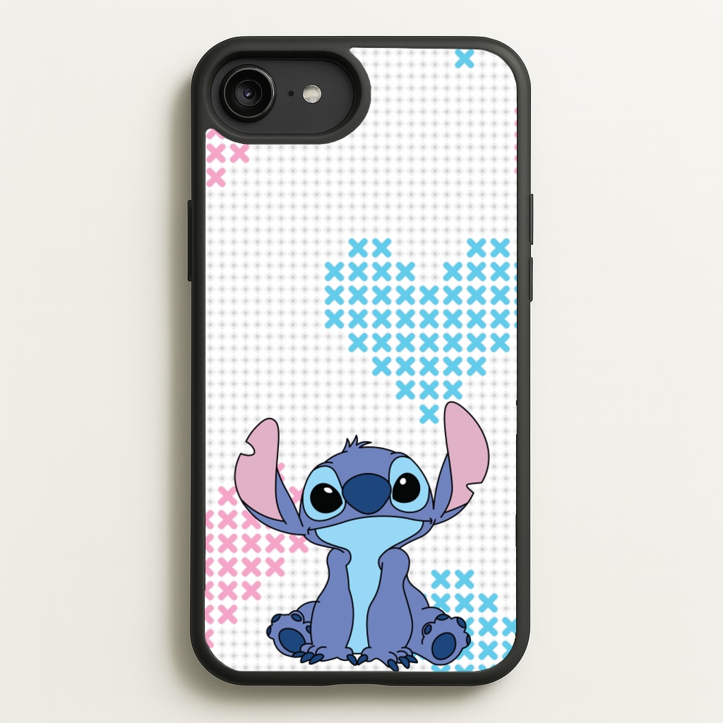 Blue Alien Hearts - Disney Phone Case for iPhone 6 Plus / 7 Plus / 8 Plus