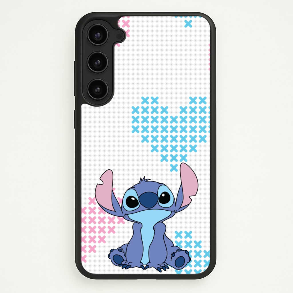 Blue Alien Hearts - Disney Phone Case for Galaxy S23