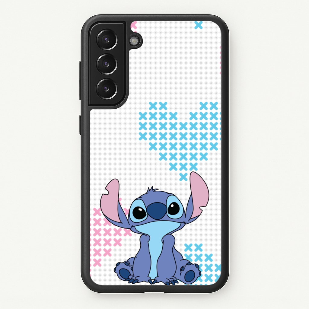 Blue Alien Hearts - Disney Phone Case for Galaxy S22 Plus